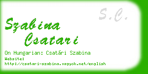 szabina csatari business card